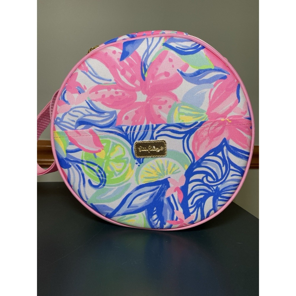 Lilly Pulitzer Havana Picnic Cooler Bag Forks, Knives & Wine Glasses